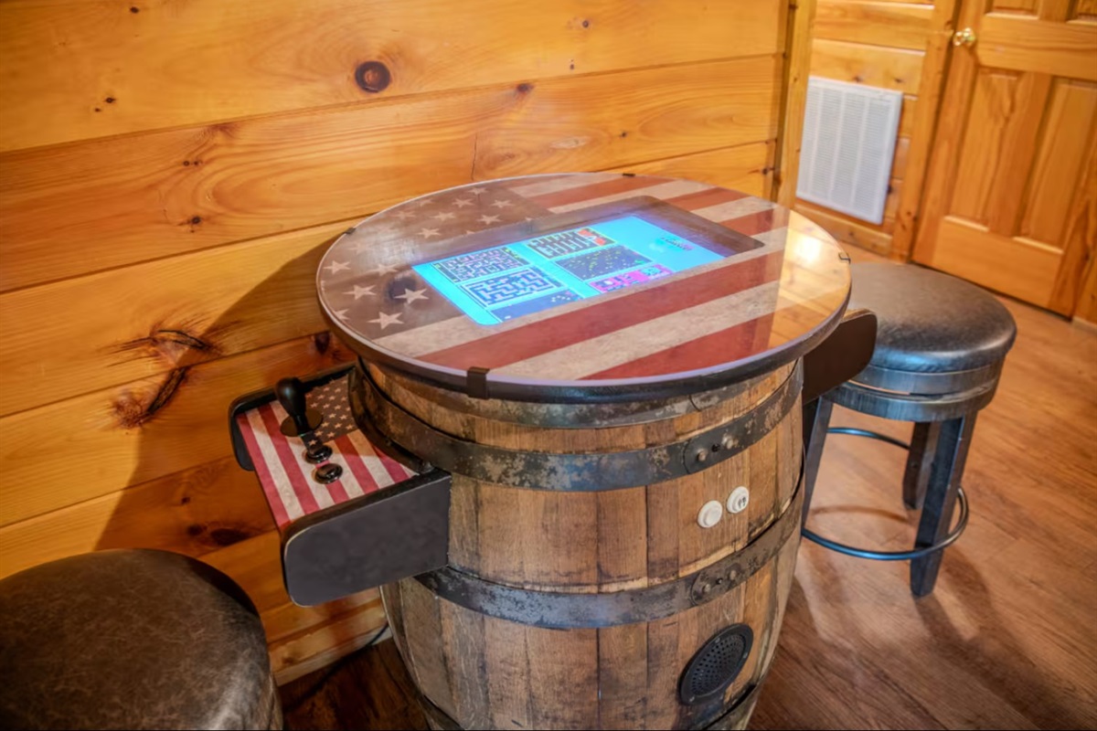 Challenge each other on our two player barrel multi-cade.
