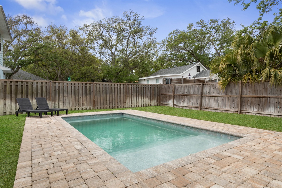 Cool off in the private pool after sunny days exploring Palm Coast and Cinnamon Beach.