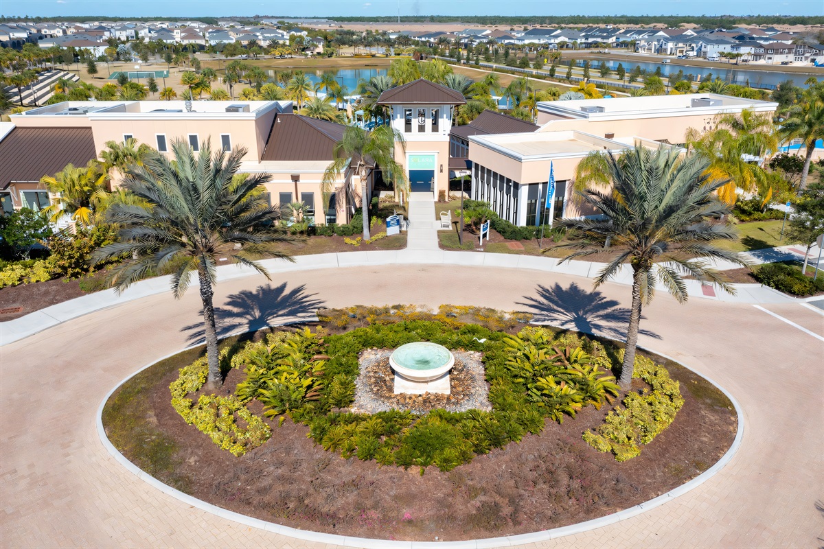 Resort Entrance: Experience elegance surrounded by lush landscaping and inviting waterscapes!