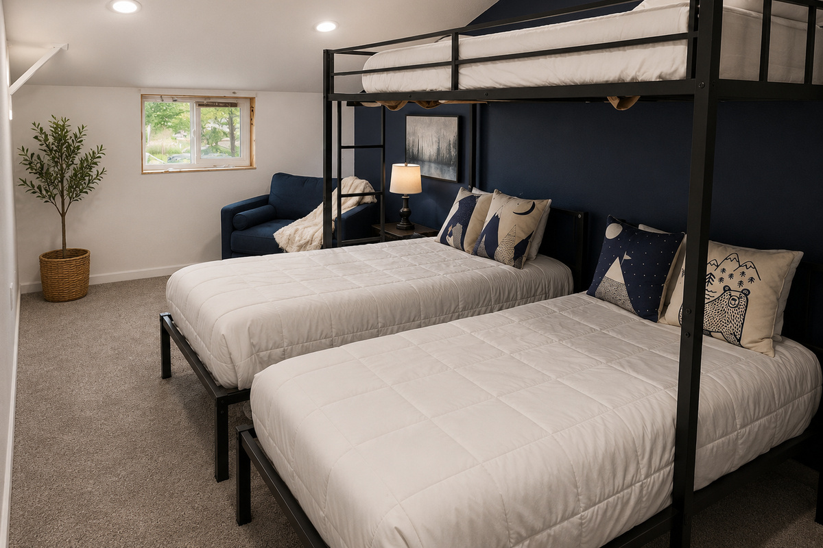 Triple bunk room