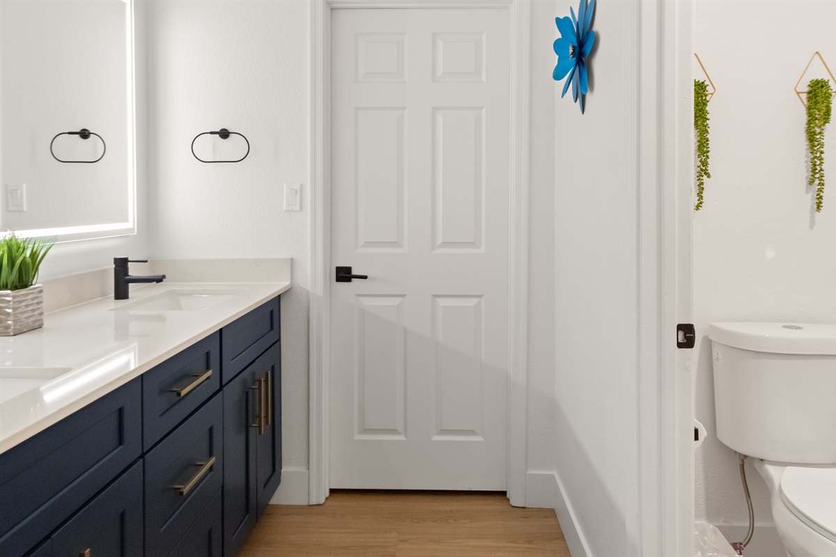 Comfortable and clean bathroom designed for convenience