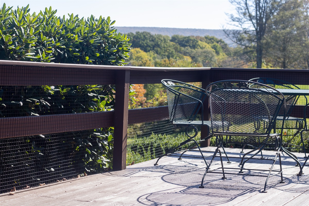 Fenced Deck with Mountain View