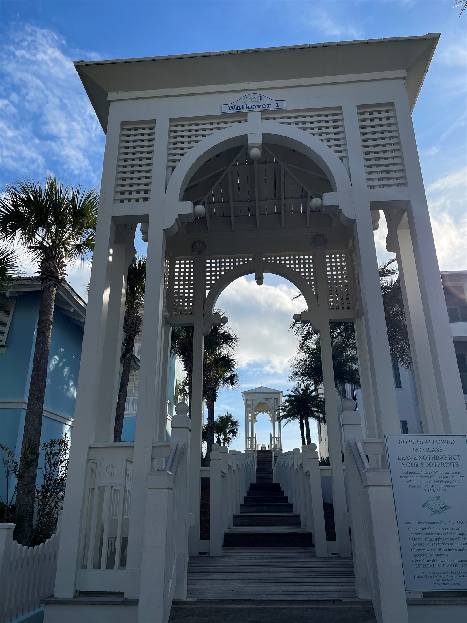 Walkover #1 of 8, closest to Flip Flop Holiday, is where our Beach Set is located.