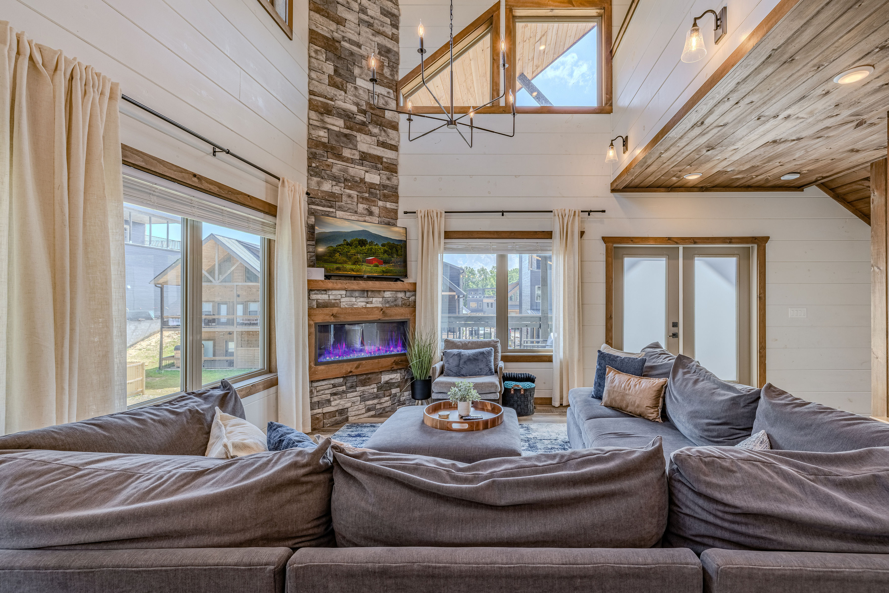 The light-filled great room gives the whole group space to gather.