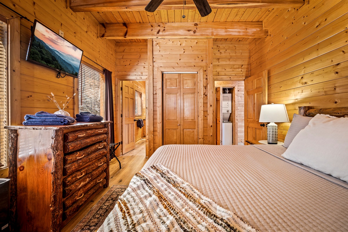 Bright and airy bedroom with plenty of natural light.