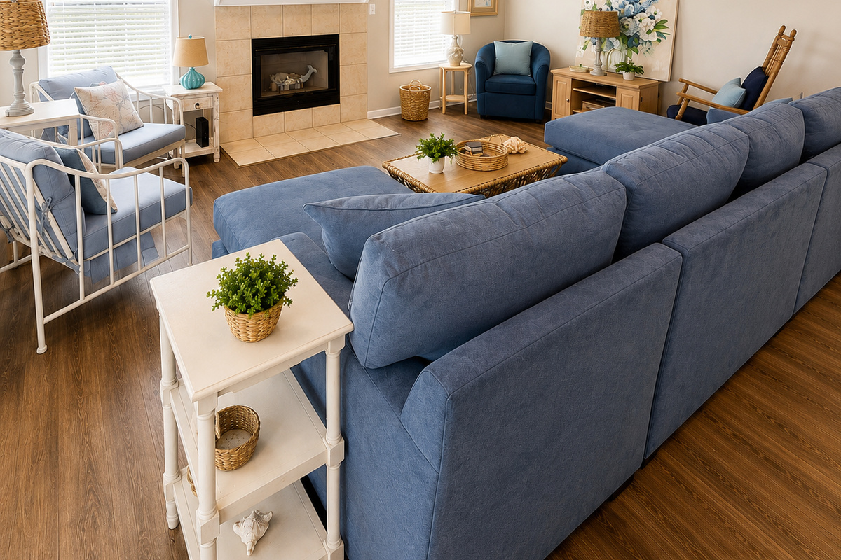Living Room Sleeper Sofa with 2 Chaises