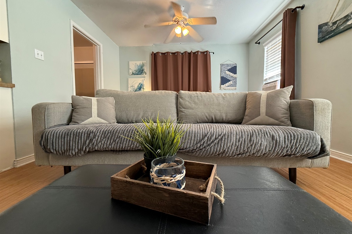 Comfortable seating area to relax or work