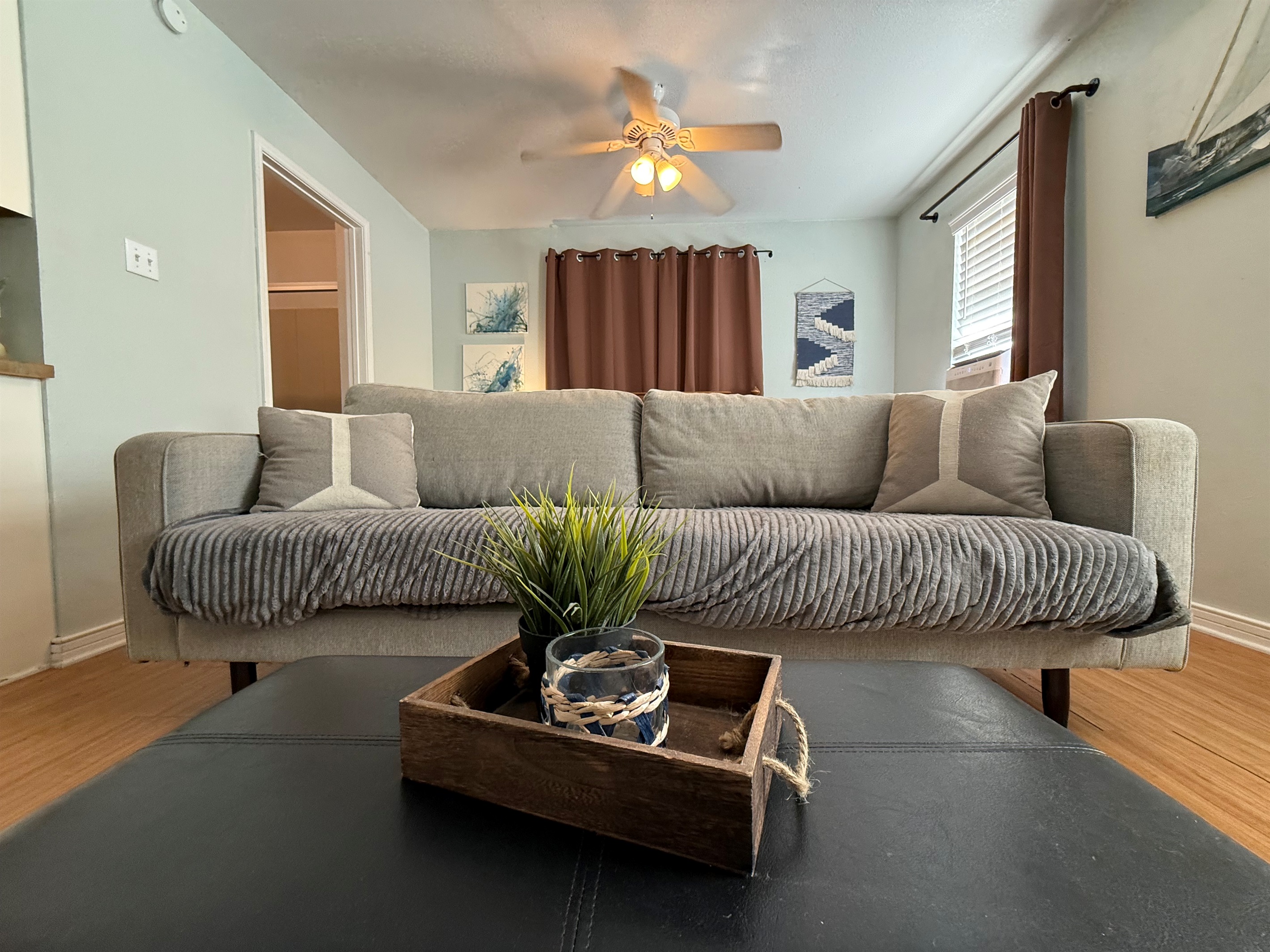 Comfortable seating area to relax or work
