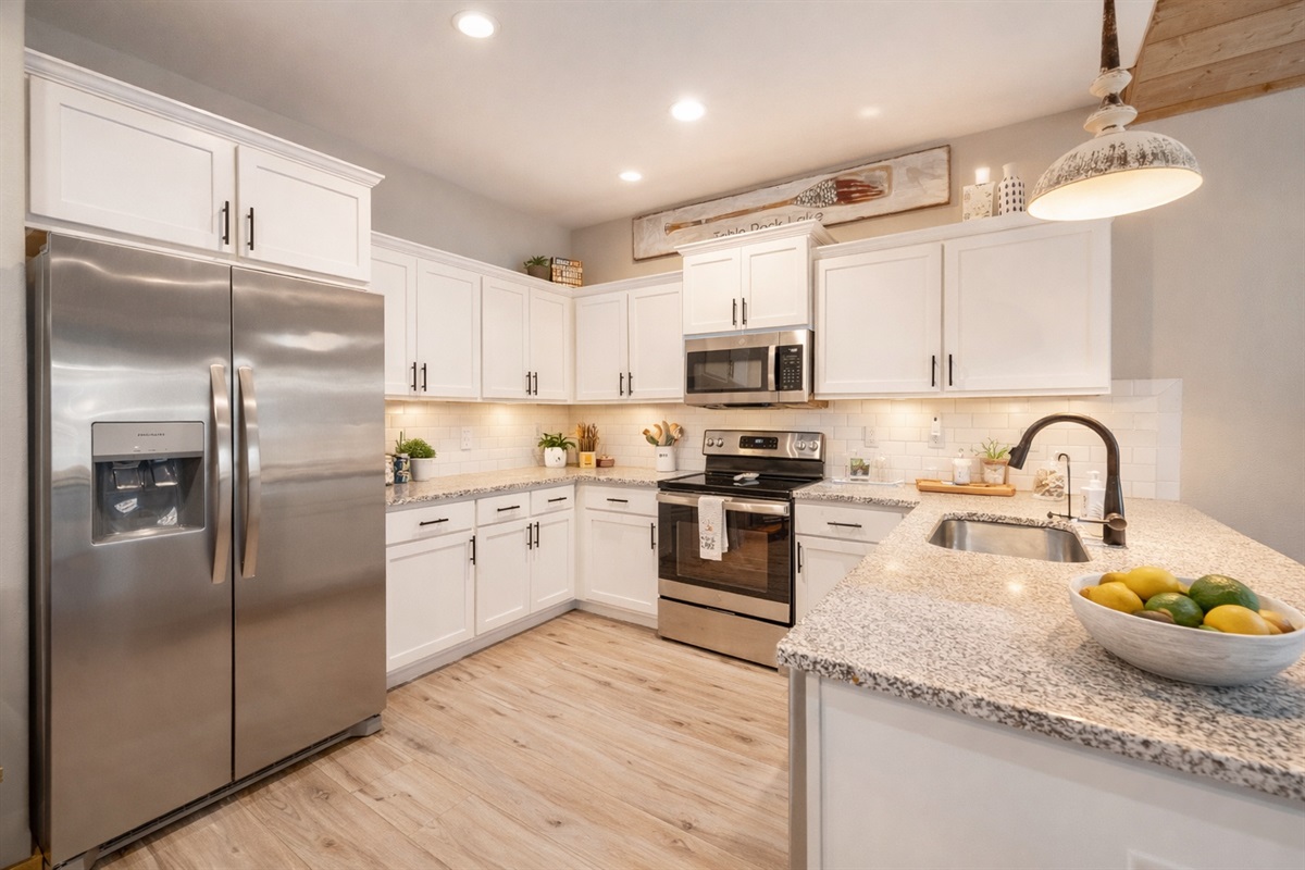 Fully stocked kitchen