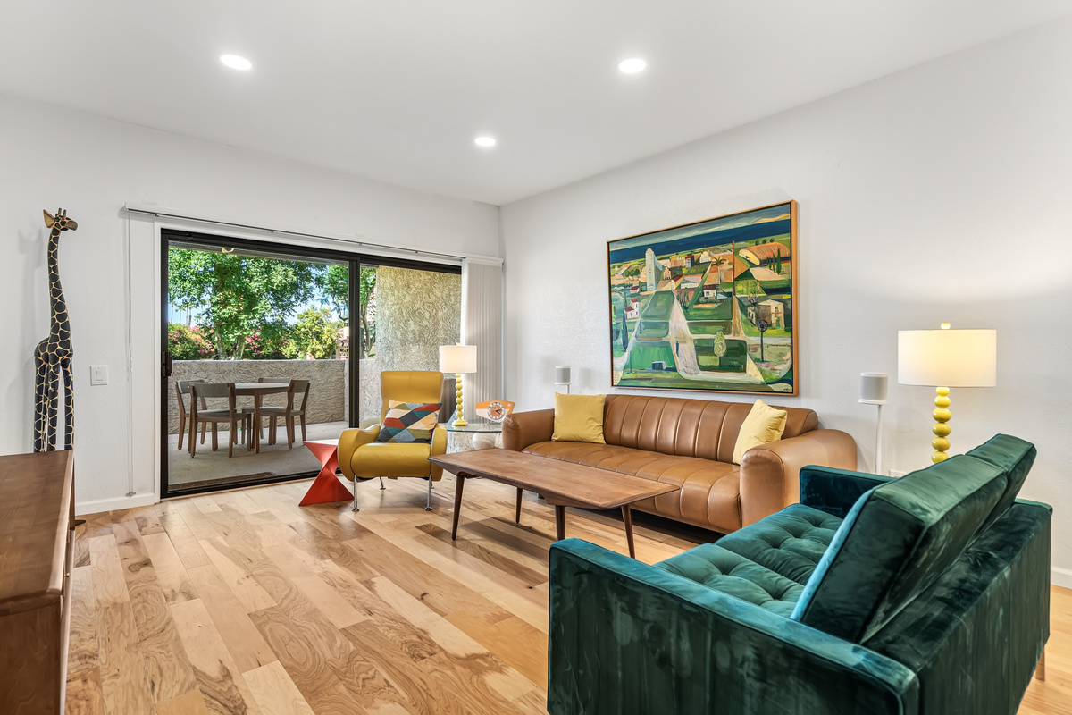 Living Room facing outdoor patio