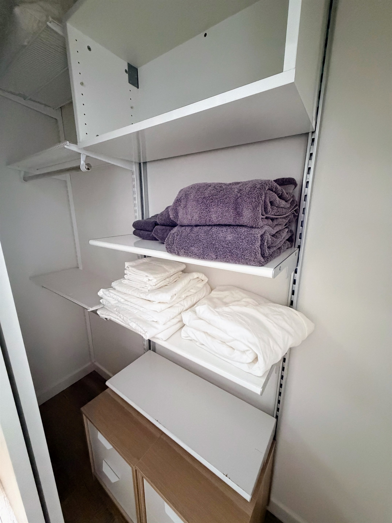 Spacious closet in second bedroom.