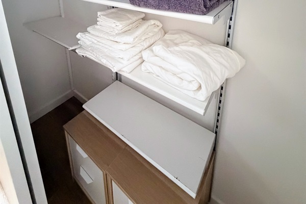 Spacious closet in second bedroom.
