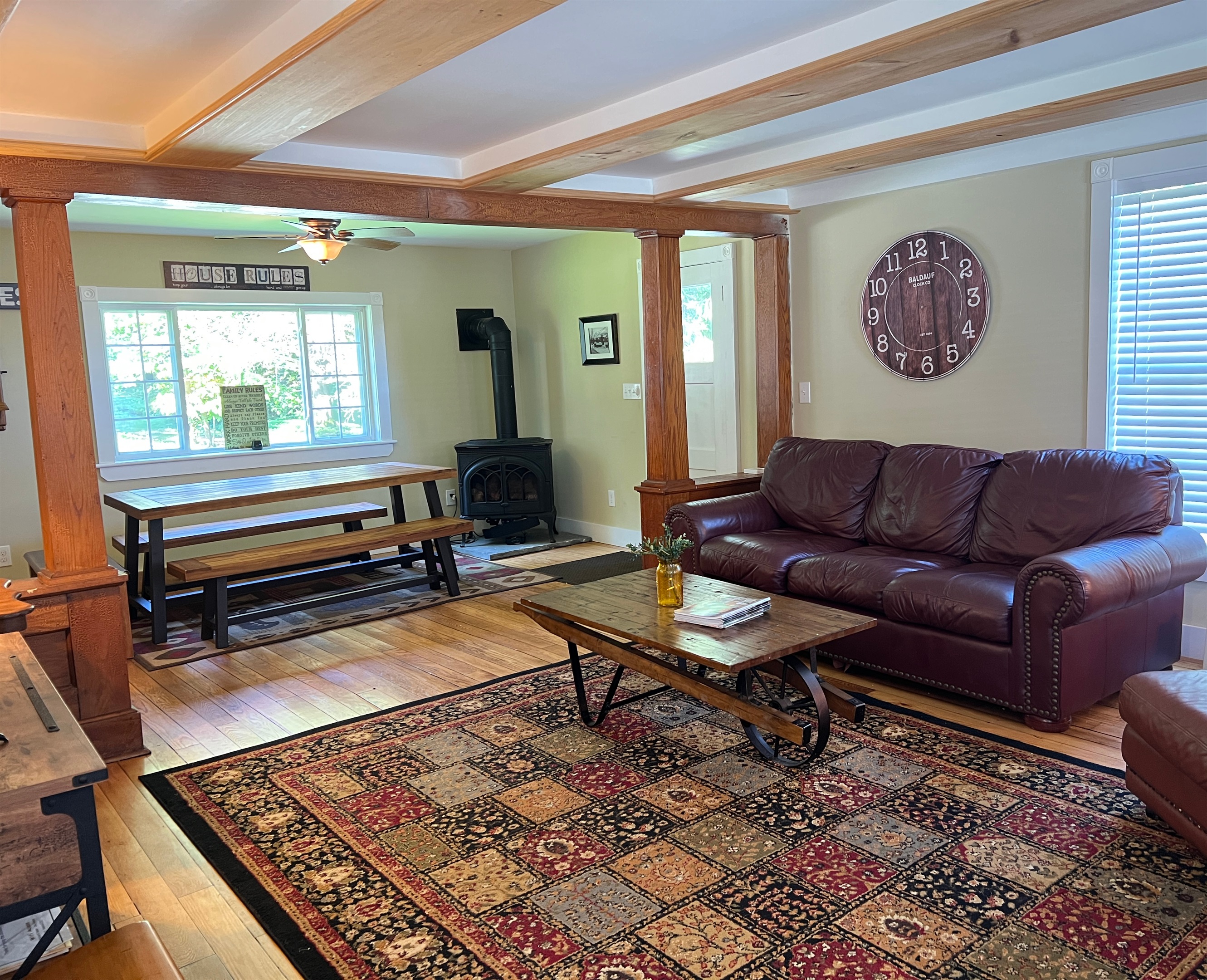 Large living and dining area.