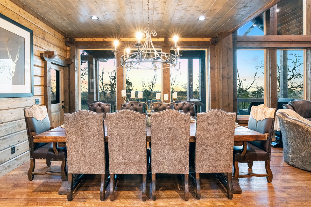 Rustic dining area designed for cozy meals and unforgettable gatherings