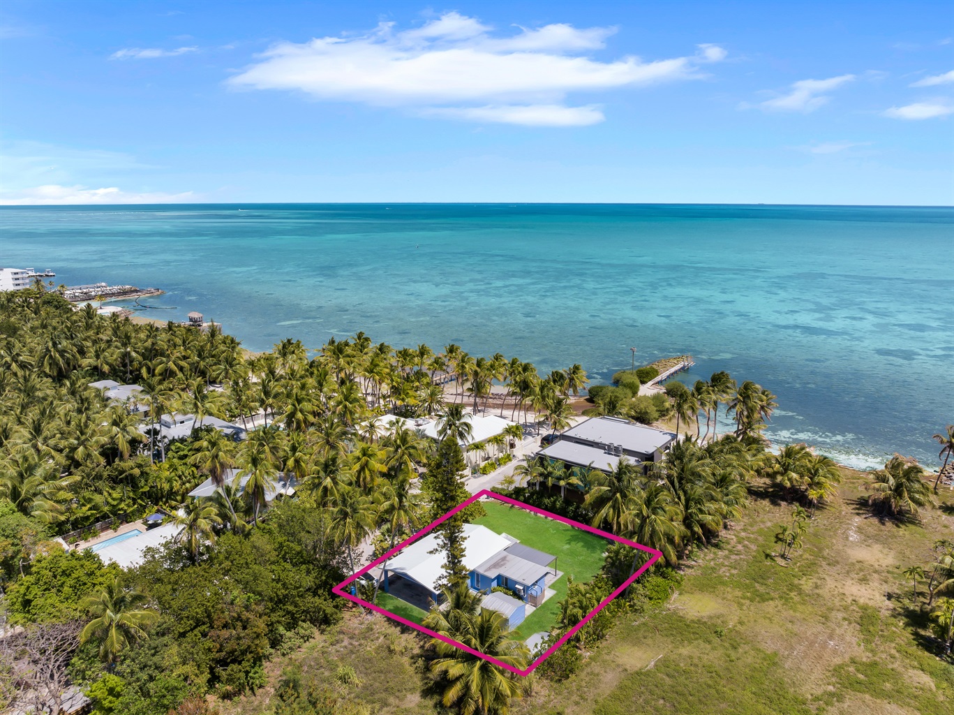 Aerial view of the home