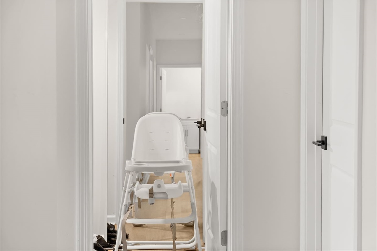 High chair available for families traveling with little ones
