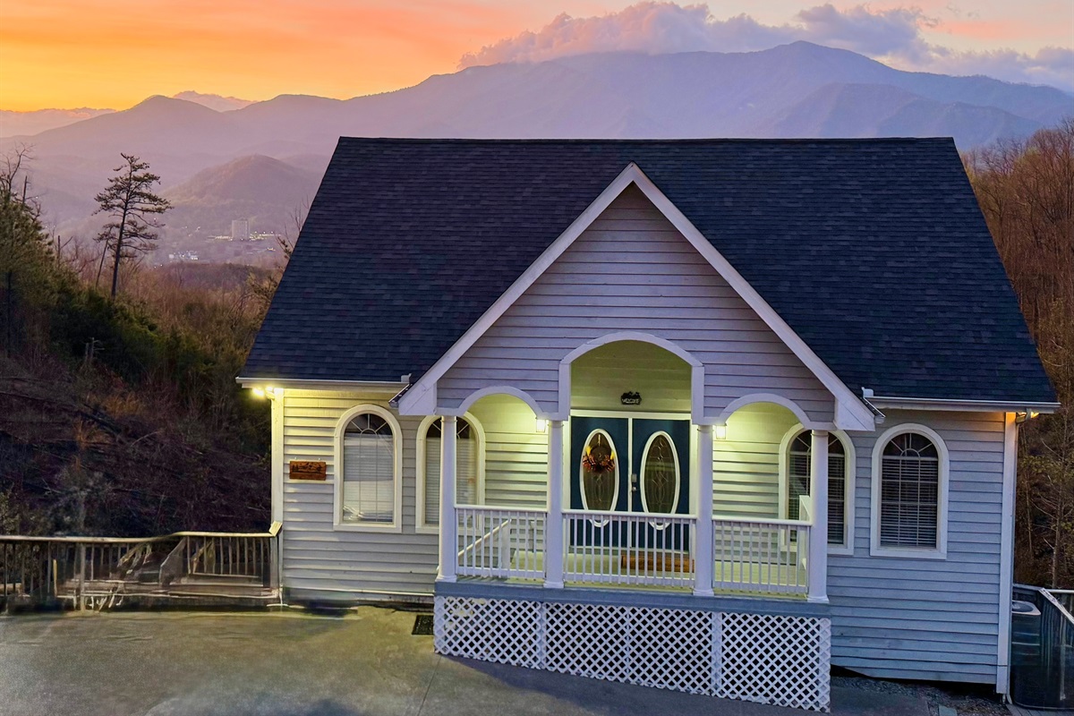 With Great Smoky Mountain National Park's Mt Leconte, and the City of Gatlinburg, the views are terrific!
