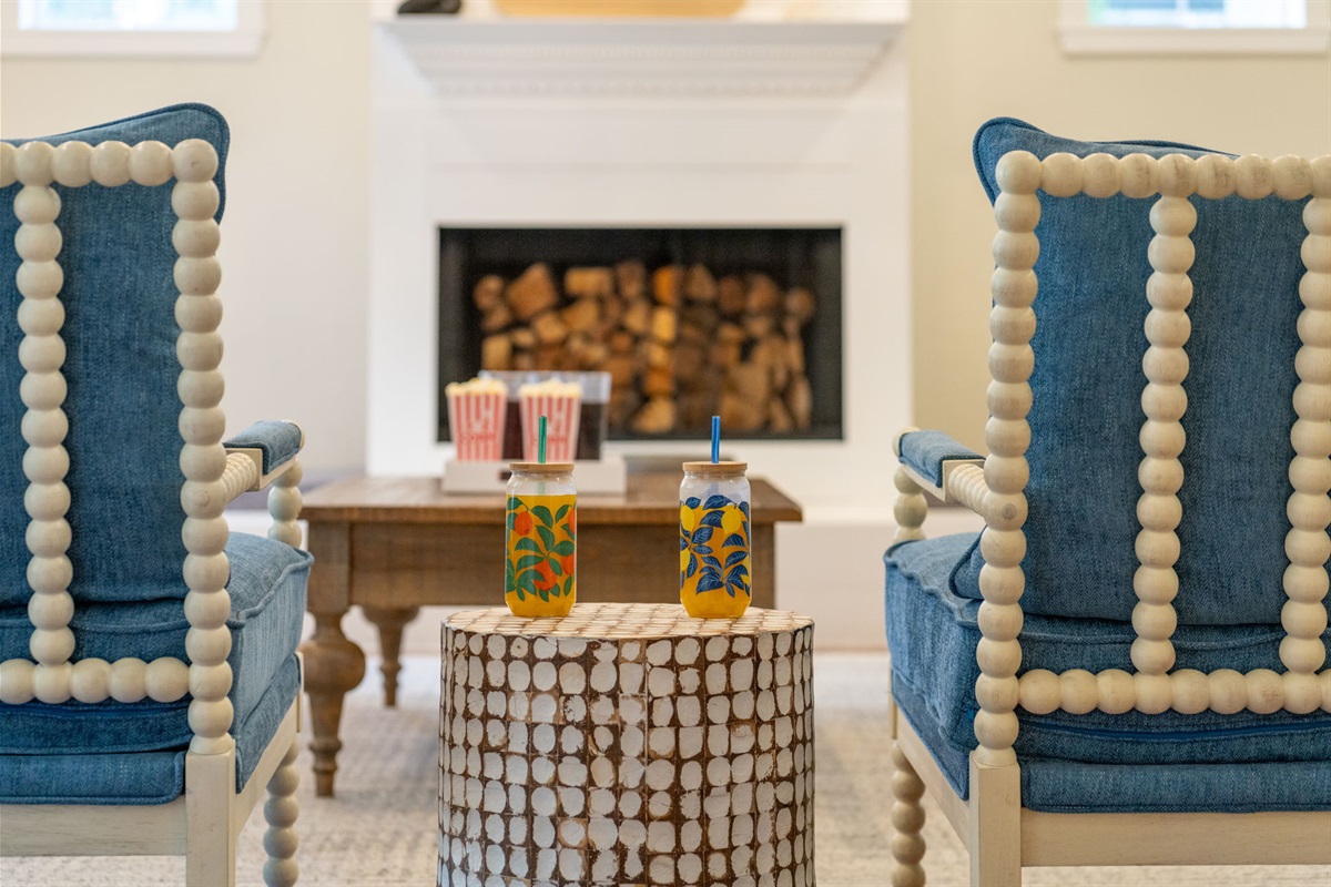 This living room is thoughtfully designed for both comfort and style, offering the perfect blend of modern amenities and timeless charm.