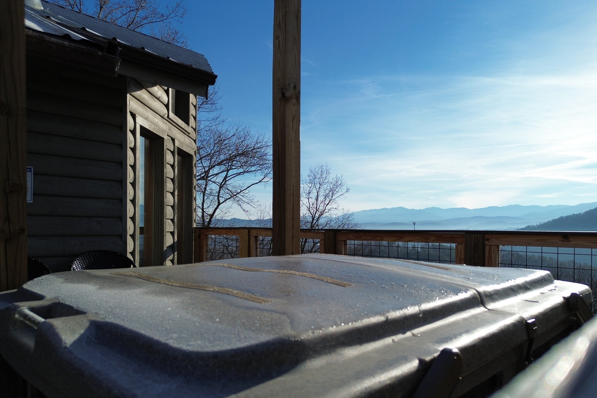 Christmas Hot Tub View