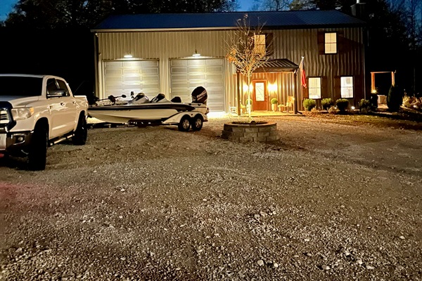 Plenty of room to park and play corn hole!