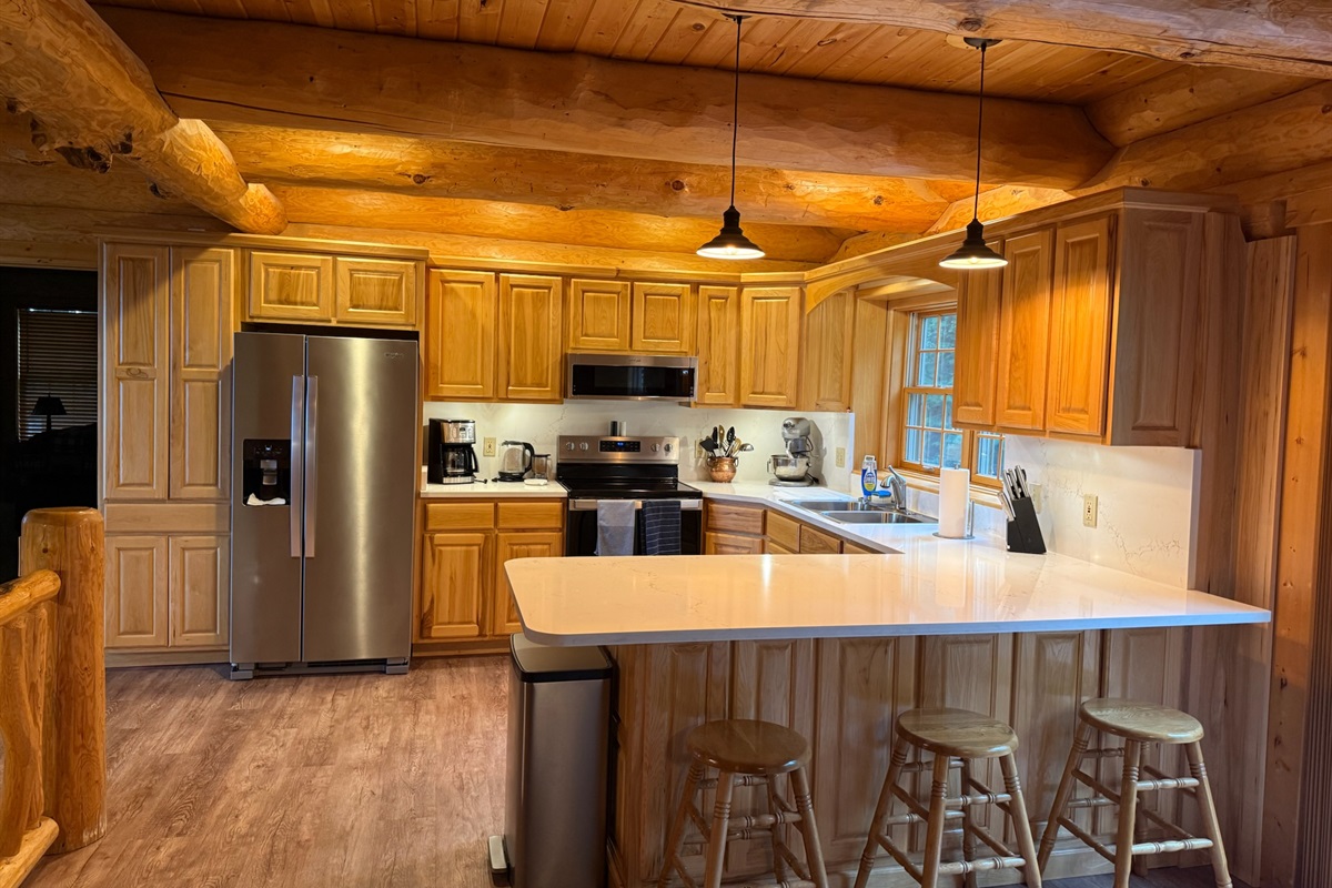 Kitchen with service for 9