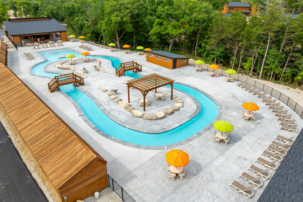 Grab a tube and drift the winding lazy river, Tall Timbers' newest way to unwind under the Missouri sun.