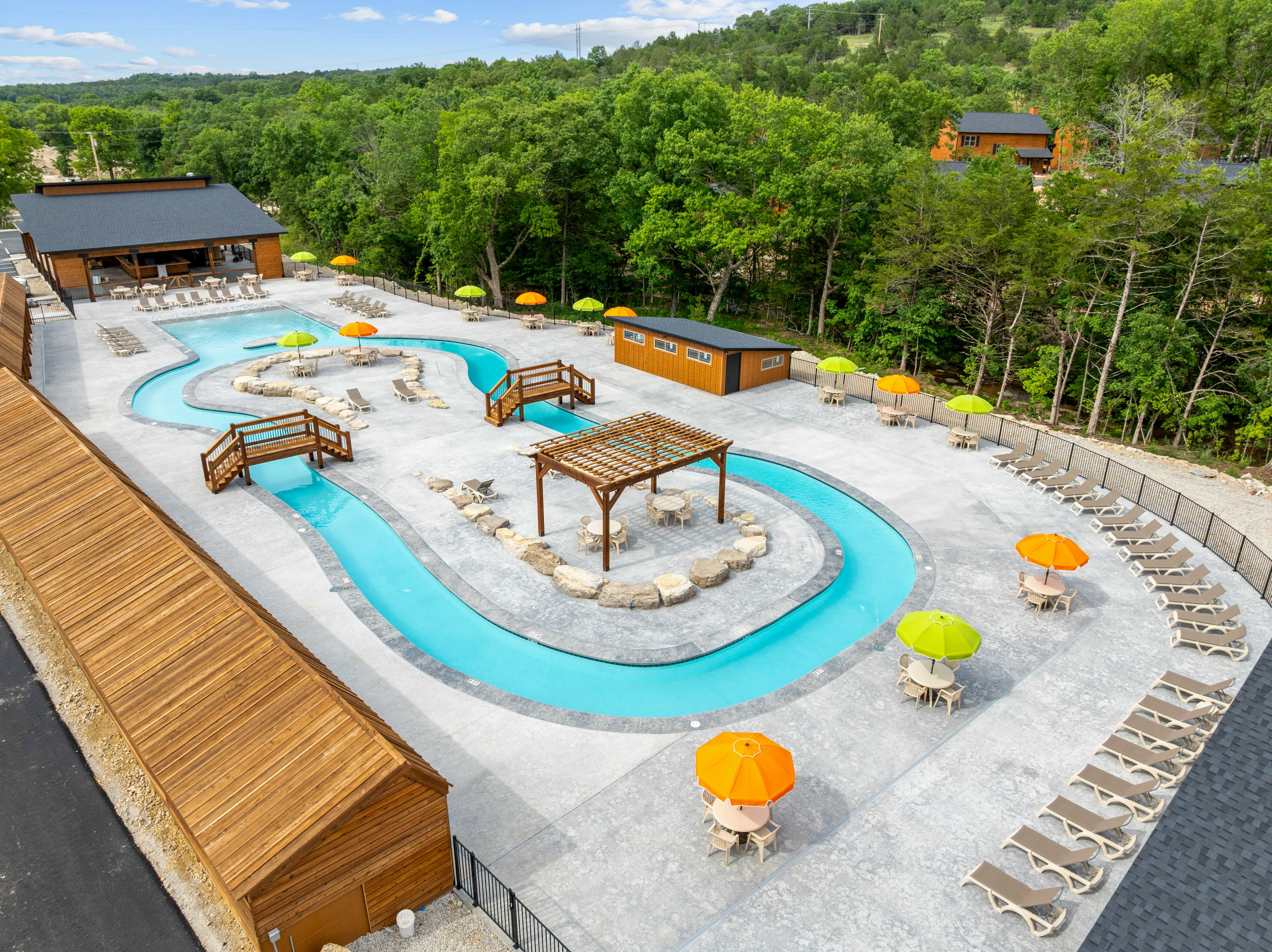 Grab a tube and drift the winding lazy river, Tall Timbers' newest way to unwind under the Missouri sun.