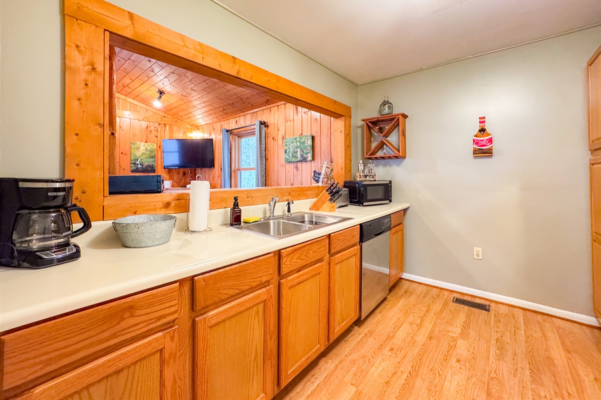 full kitchen with everything needed to cook a family meal