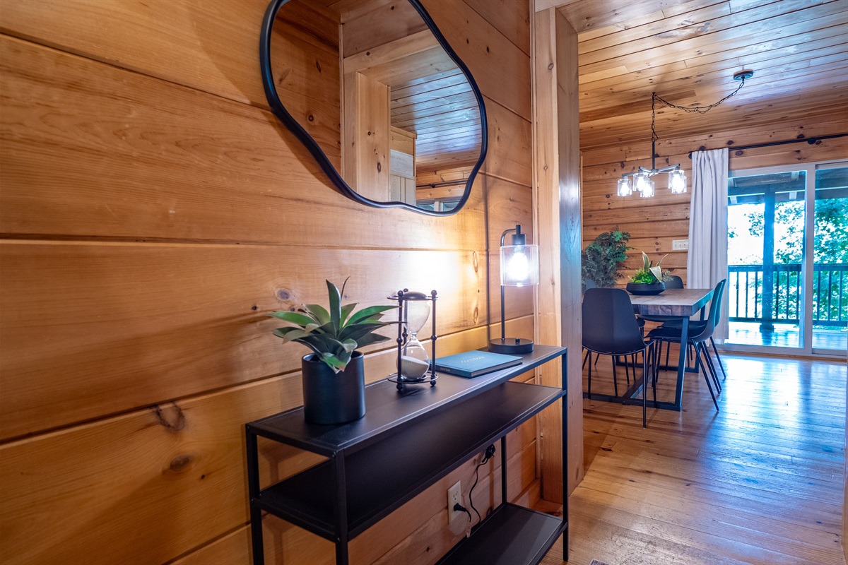 Warm wood tones and thoughtful decor welcome you into The Topaz Owl. Every detail is designed for your comfort.