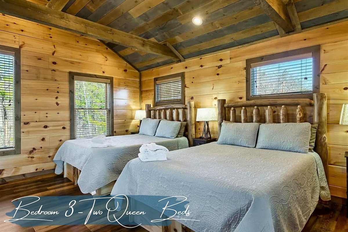 The Loft Bedroom Has 2 Queen Beds and Views