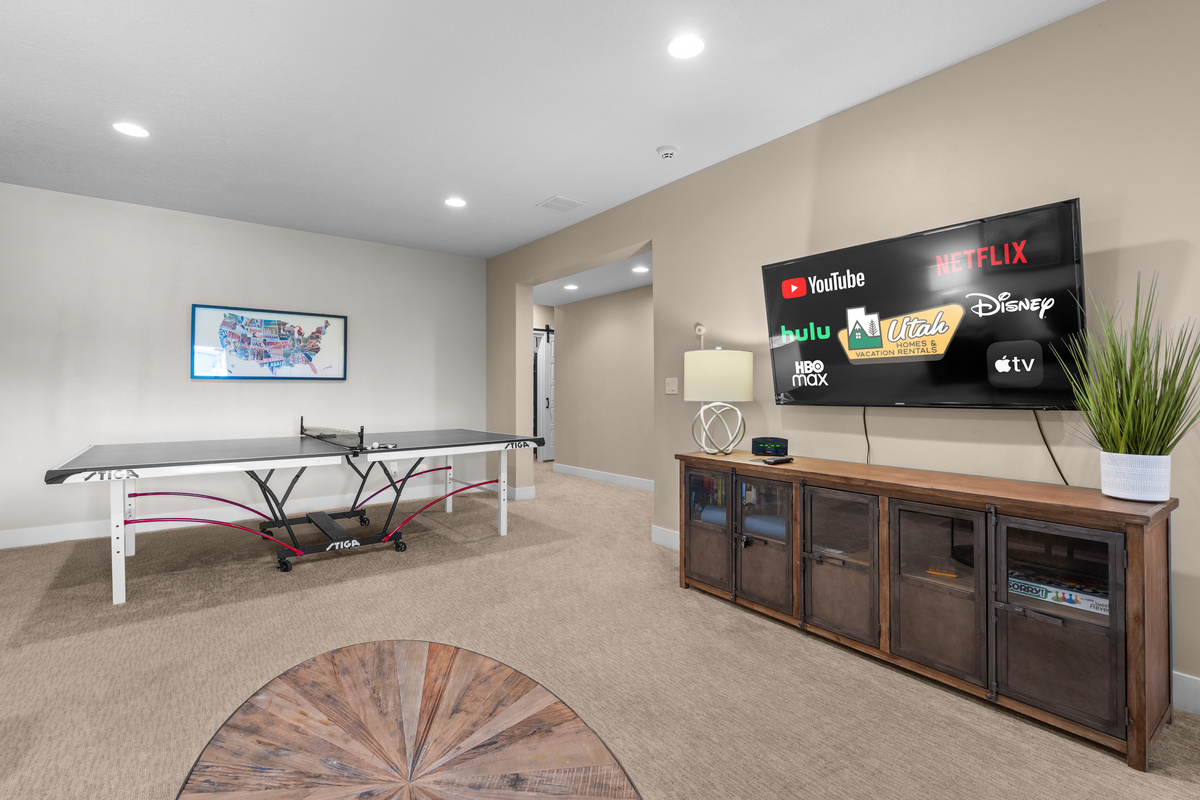 The perfect game room for friendly competition and movie nights.