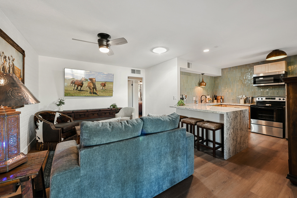 Great Room with Big Screen Television