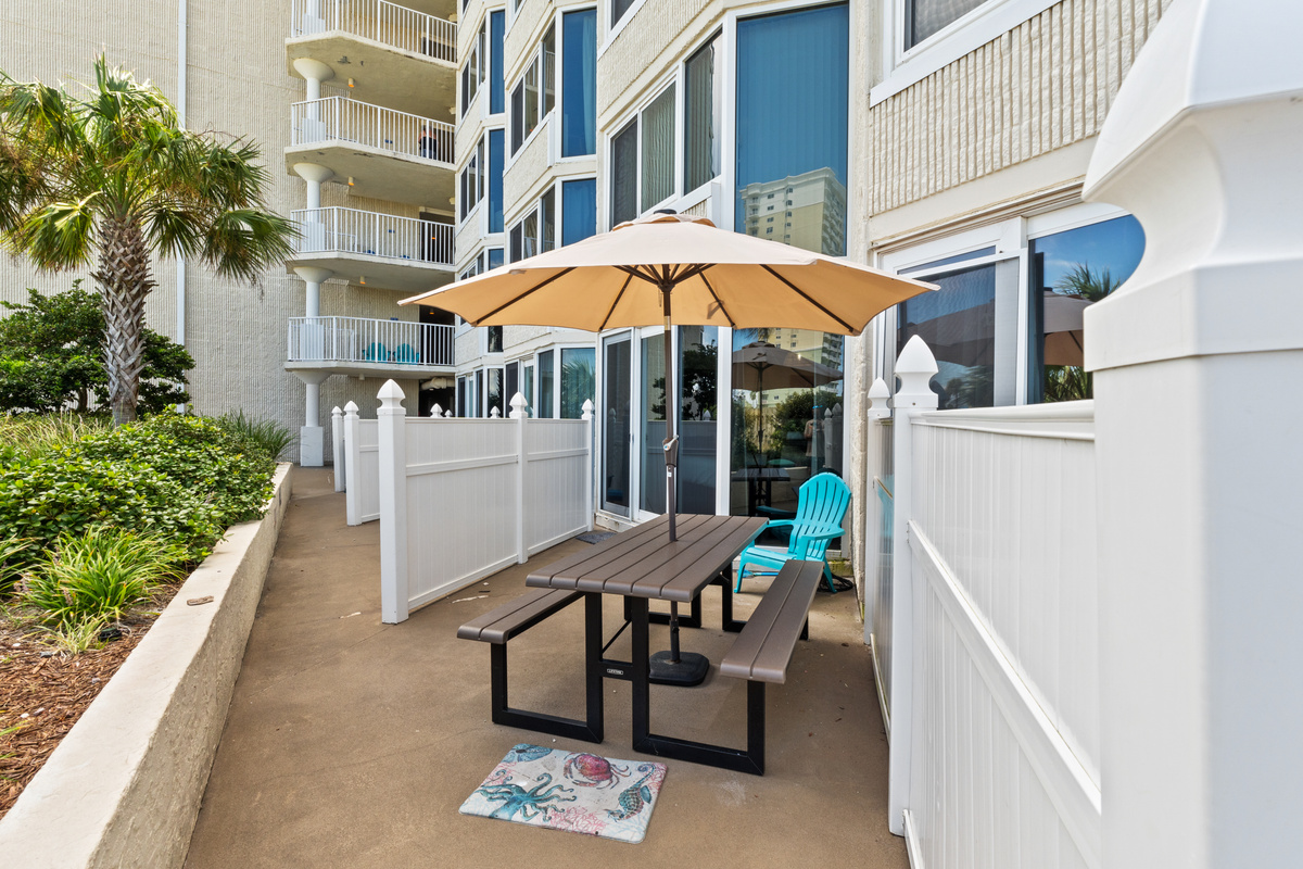 Outside Patio with Outdoor Seating