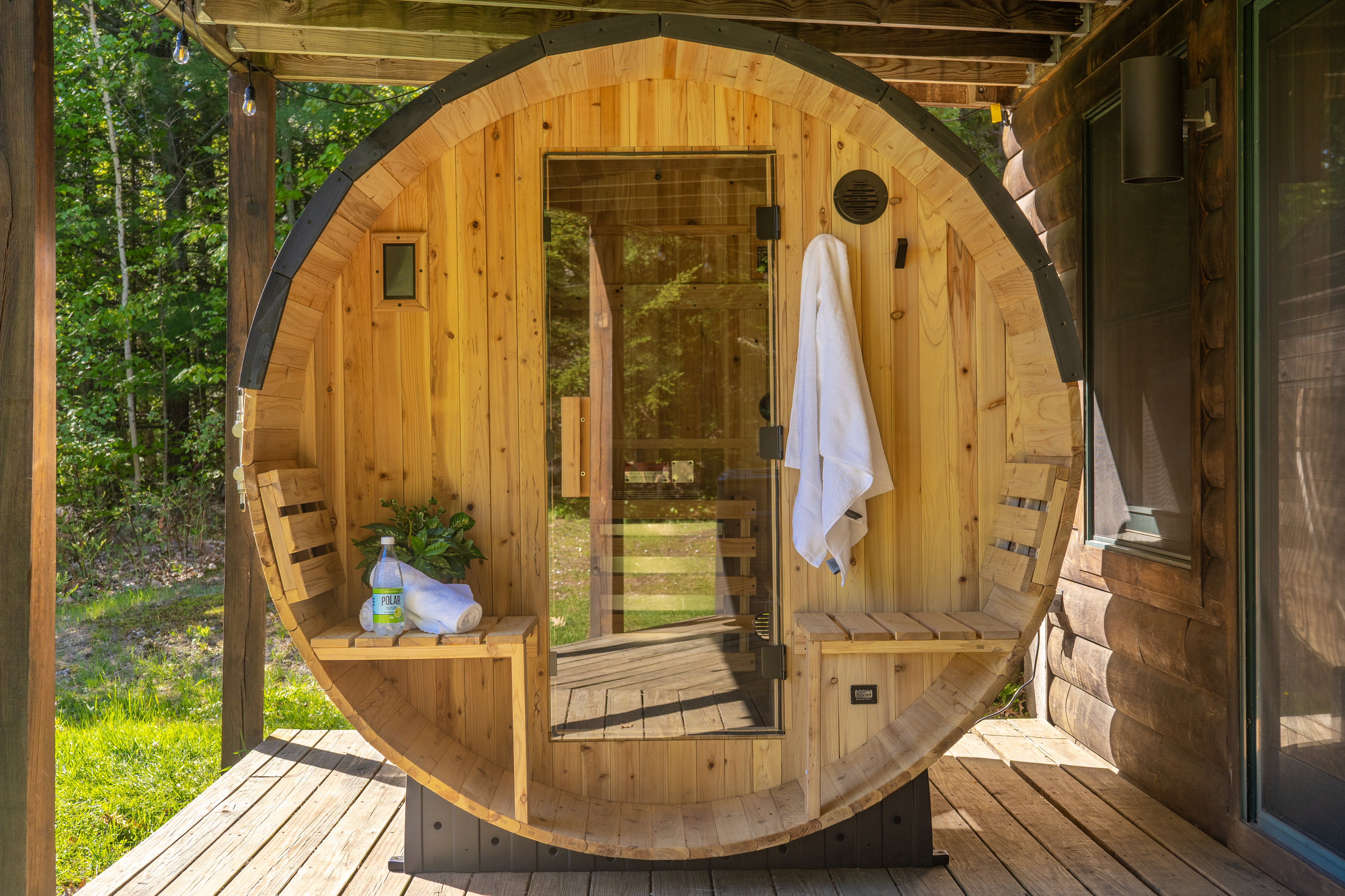 Enjoy a rejuvenating sauna session surrounded by the tranquility of nature.