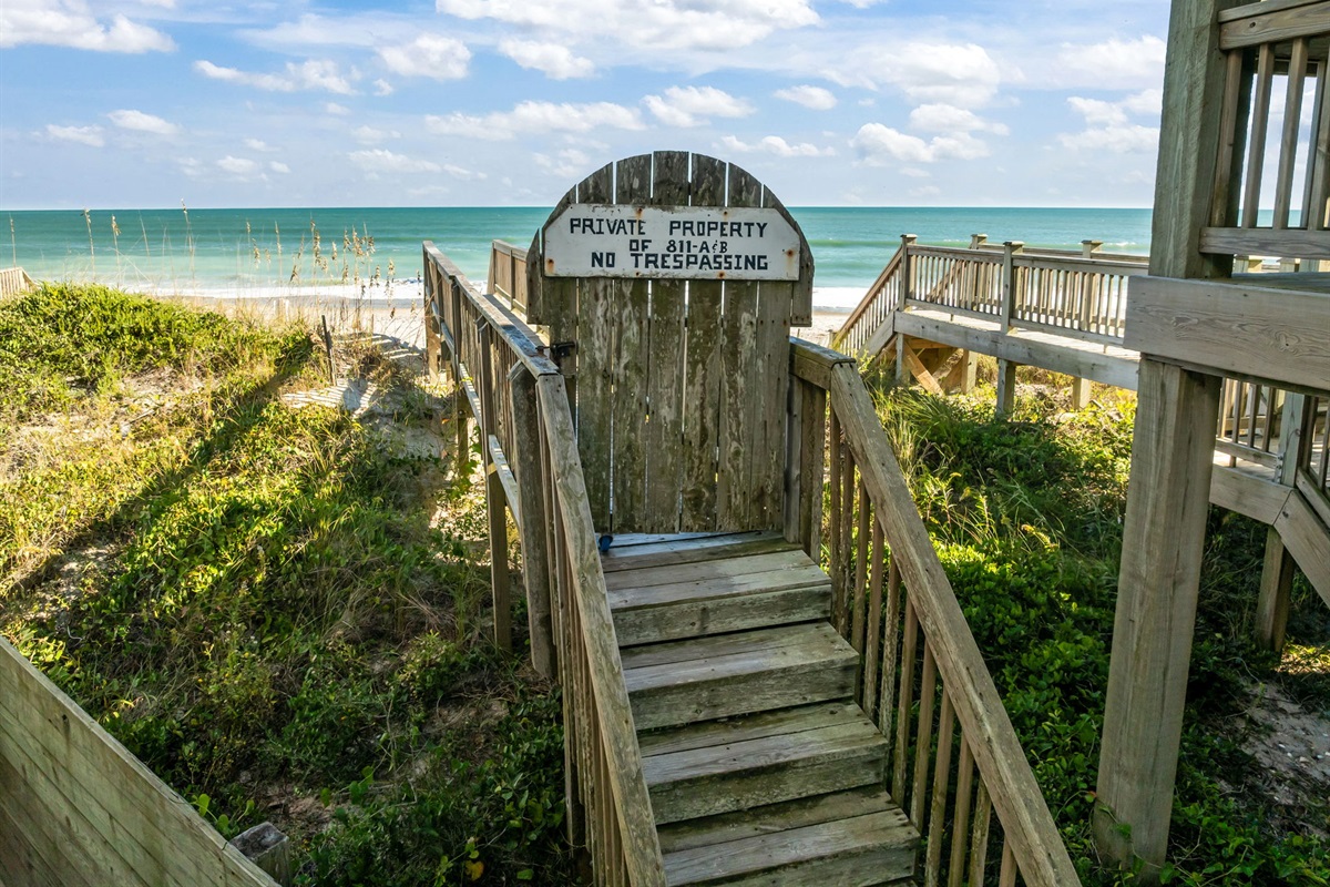 Private beach access