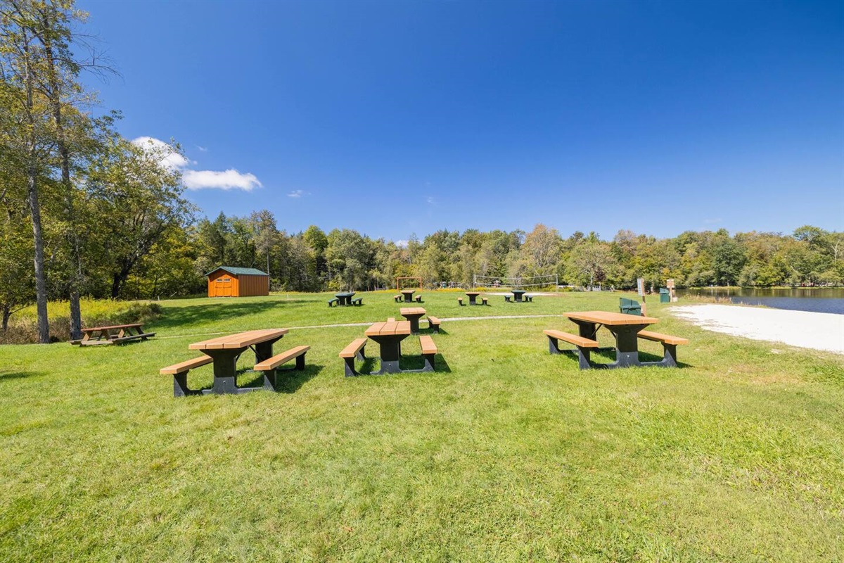 Picnic Tables at Lake Guenevere