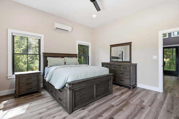 Natural light and peaceful surroundings create a comfortable place to recharge.