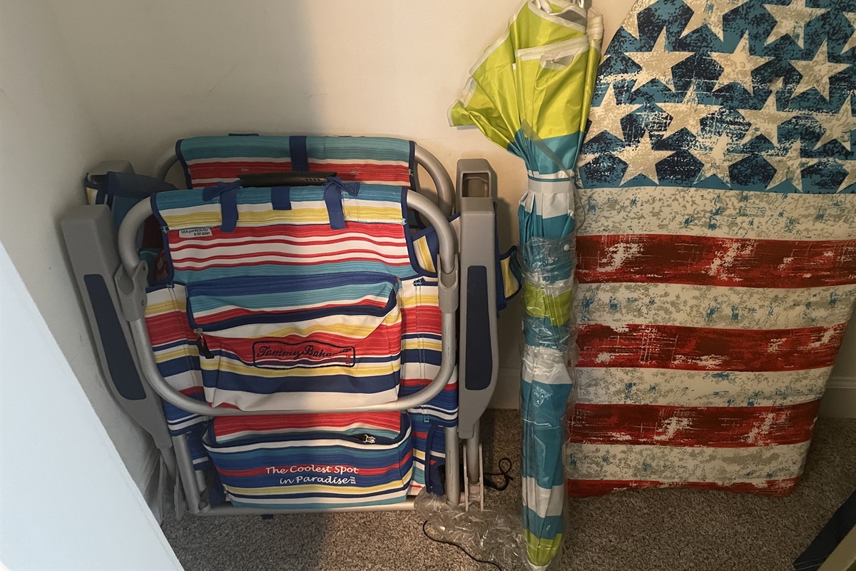 Beach Chairs and Umbrella