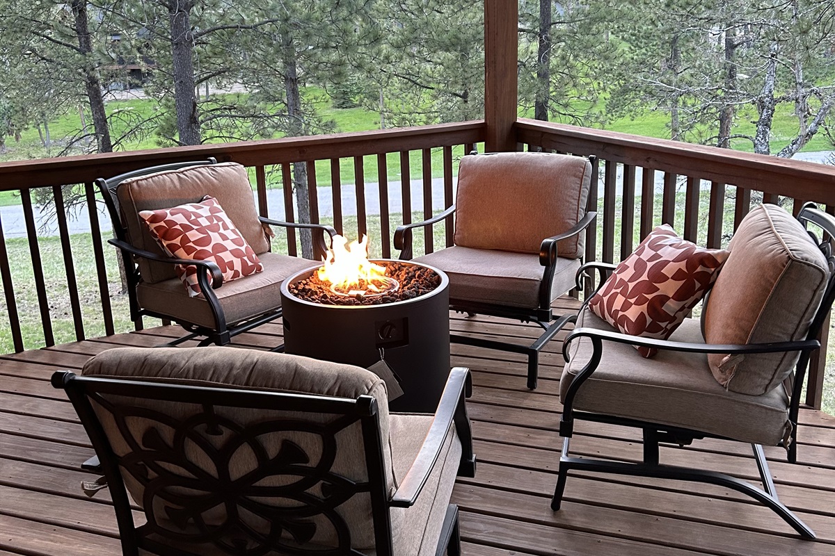 Firepit on the back deck