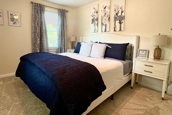 Bright primary bedroom