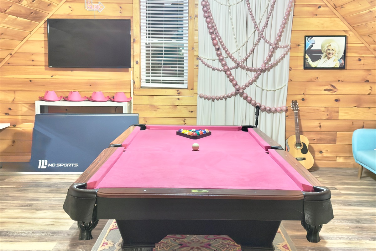 Karaoke + Pool table converts to ping pong table
