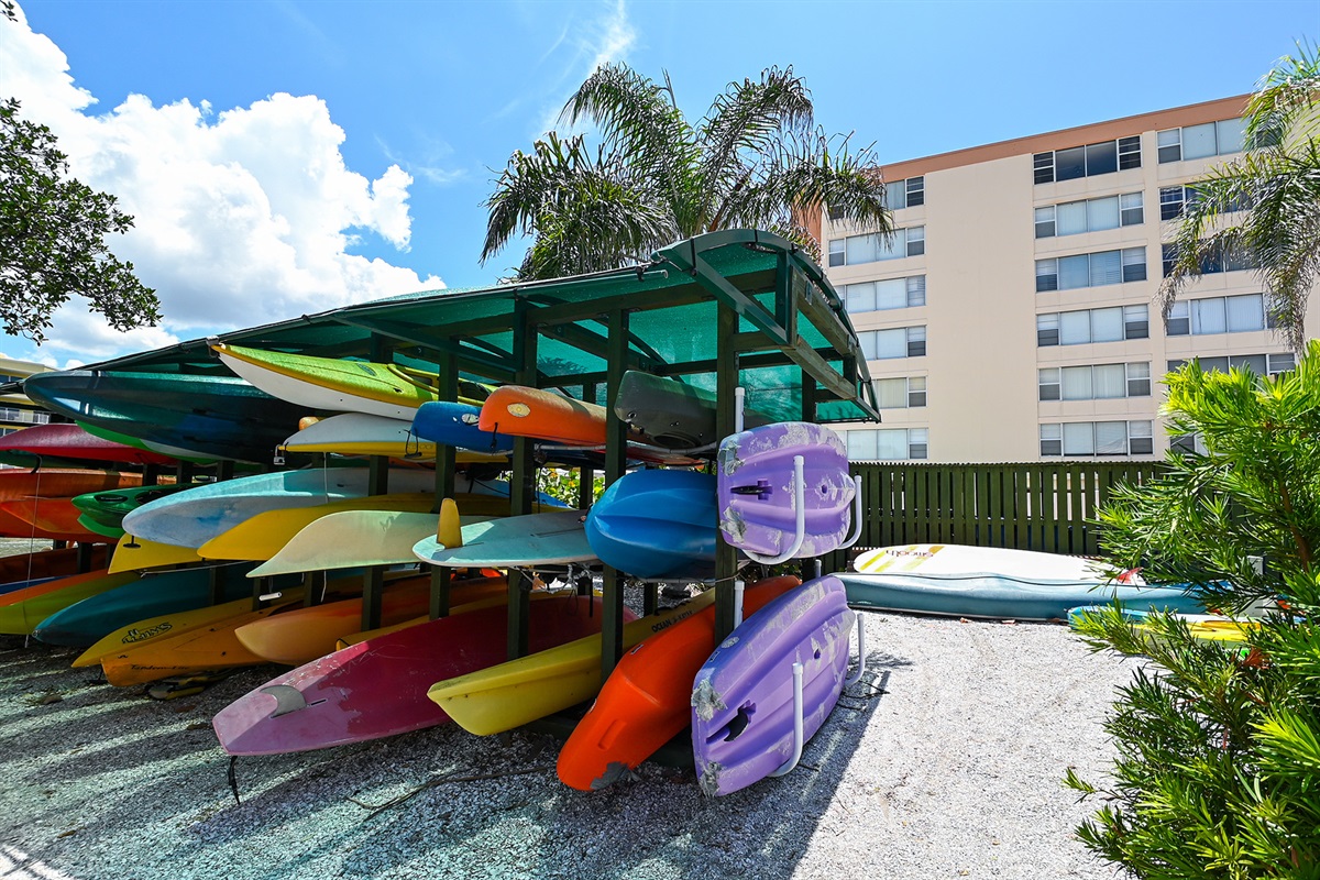 Kayak storage area