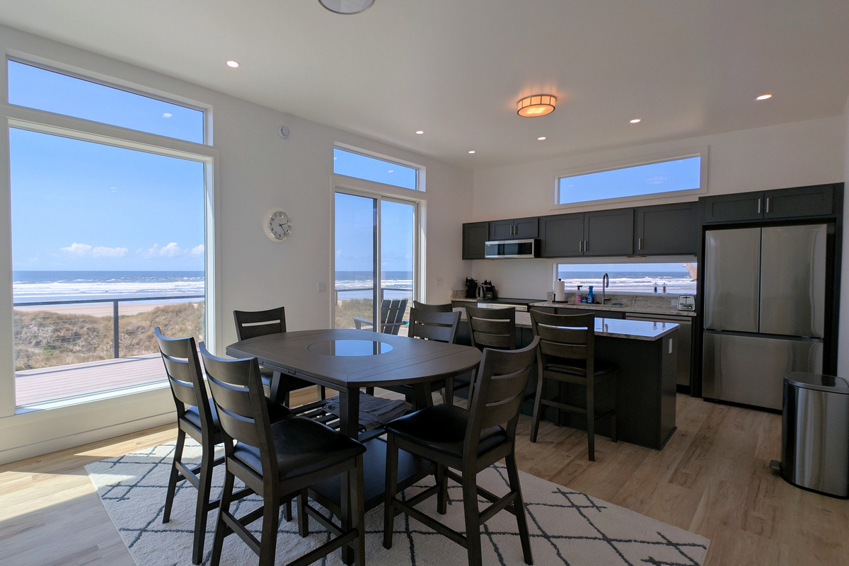 enjoy dinner with sunny ocean views