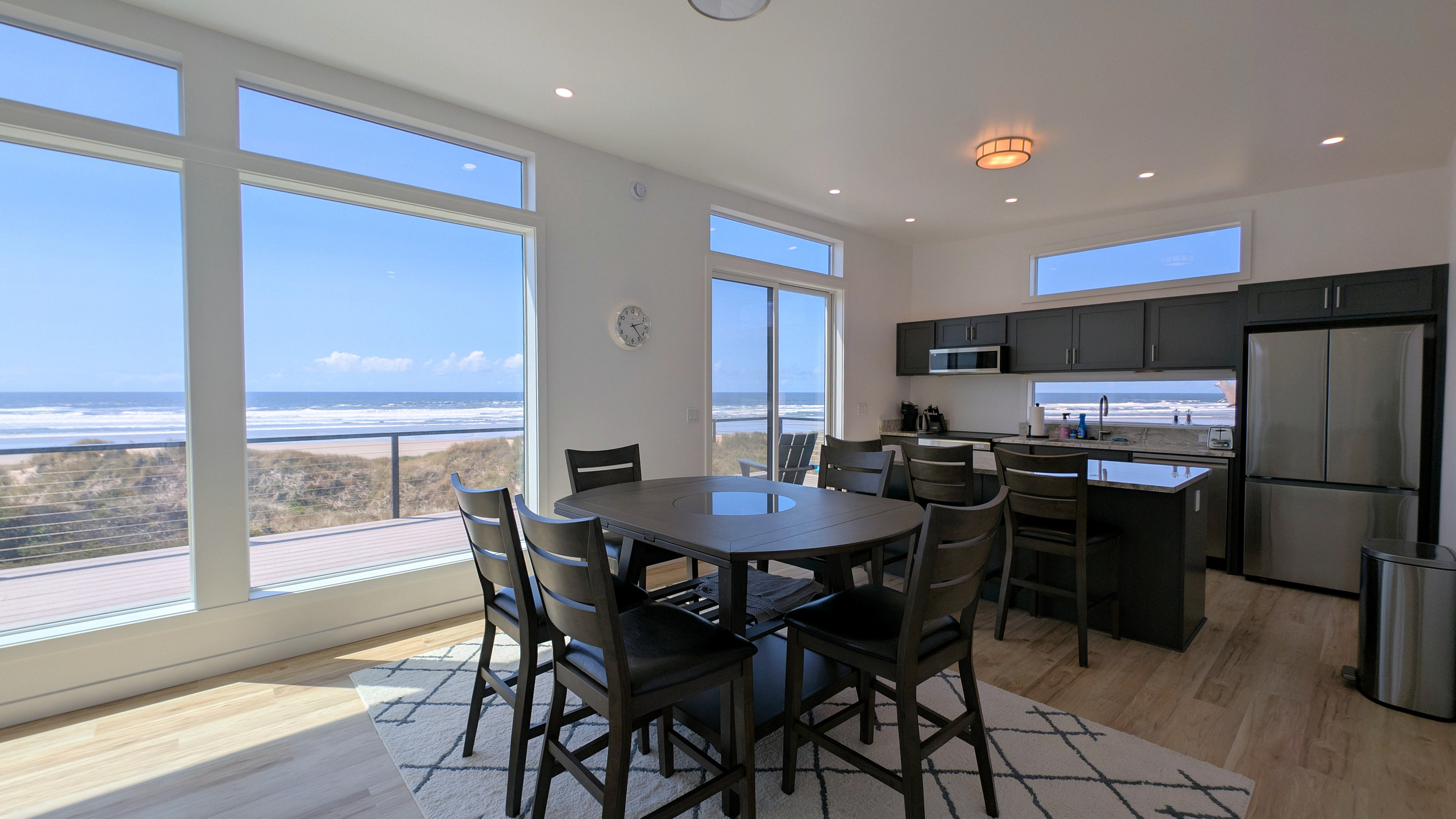 enjoy dinner with sunny ocean views