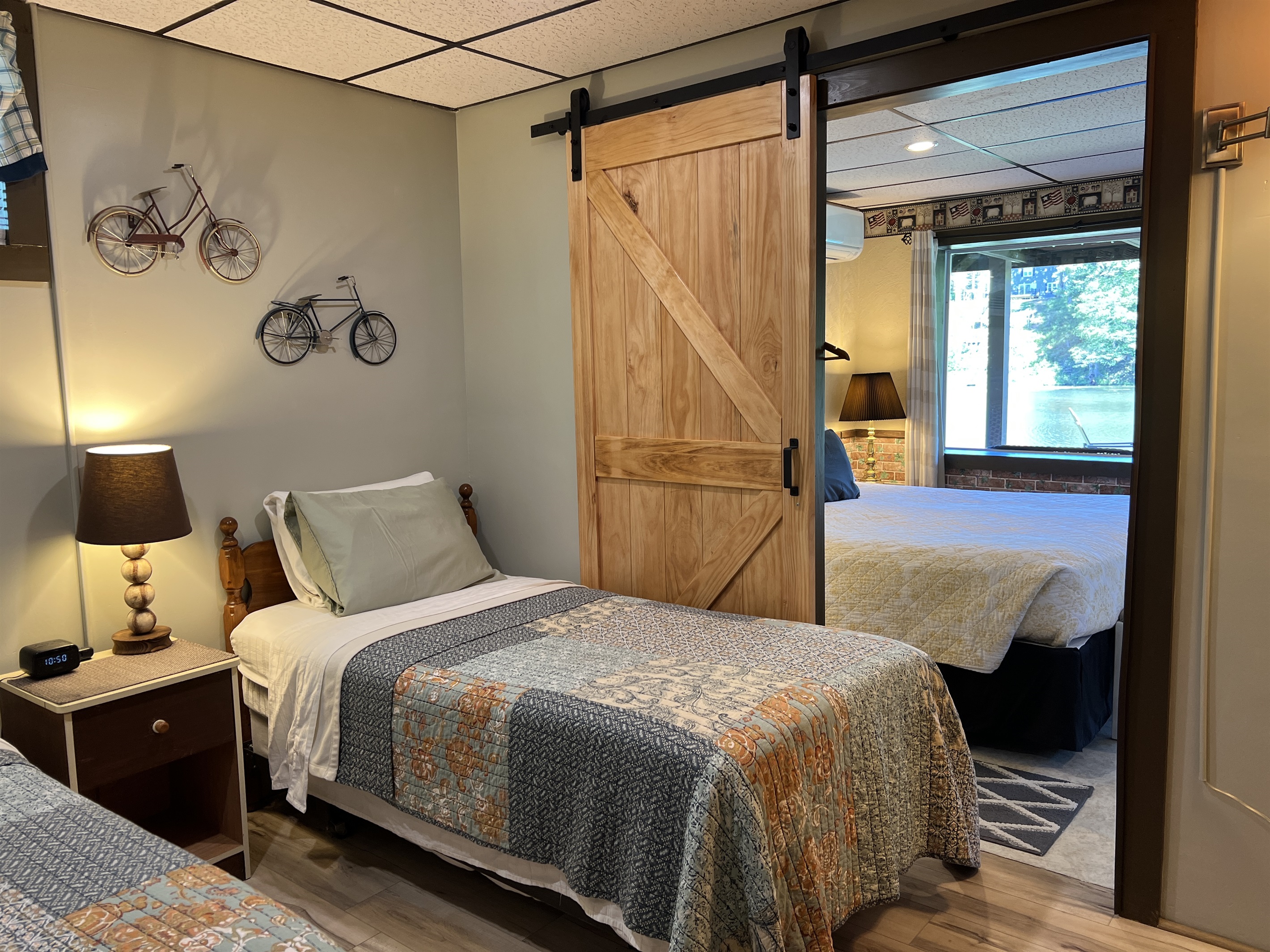 Lower level Twins room with King sleeping area beyond