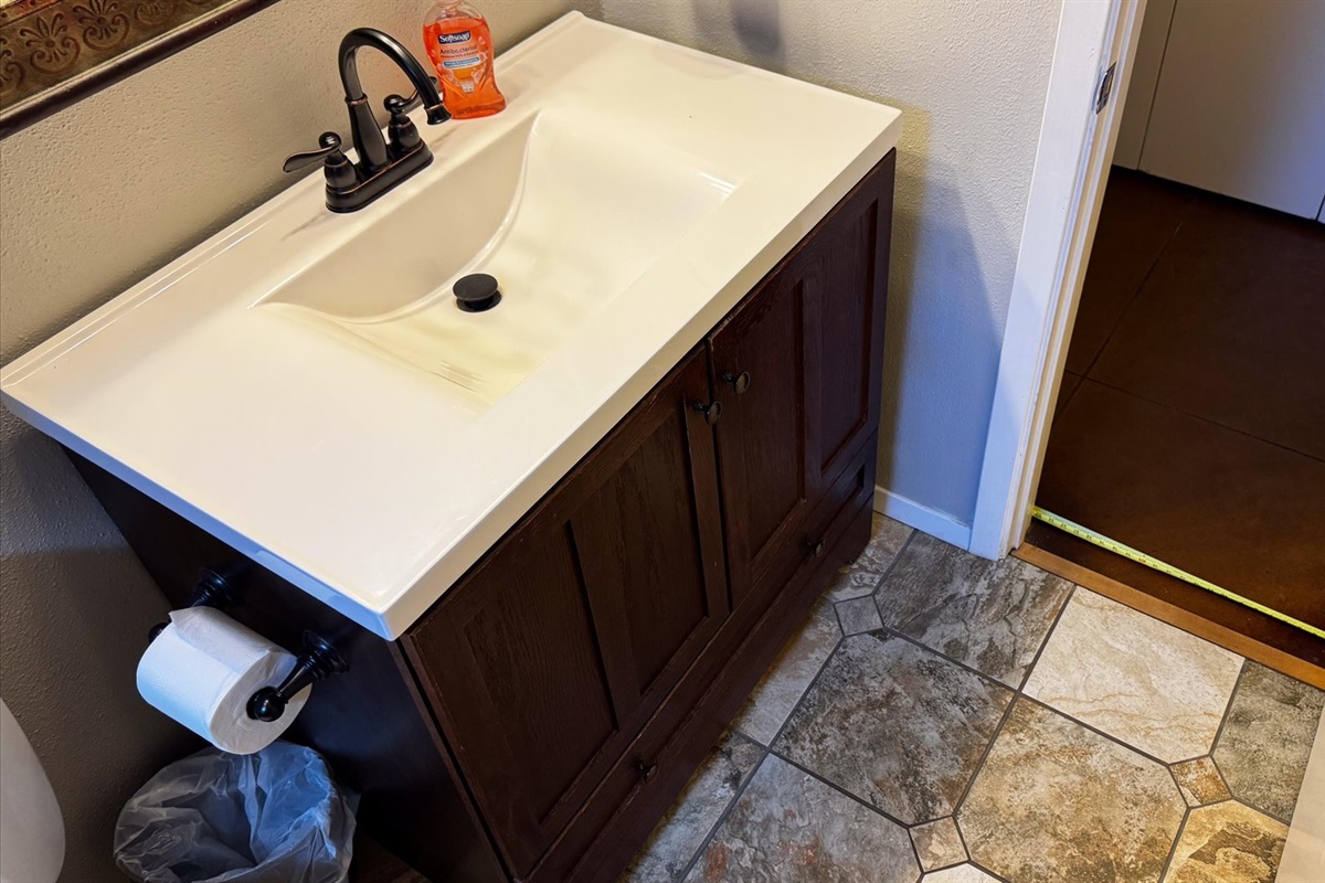 Hallway bathroom vanity. 