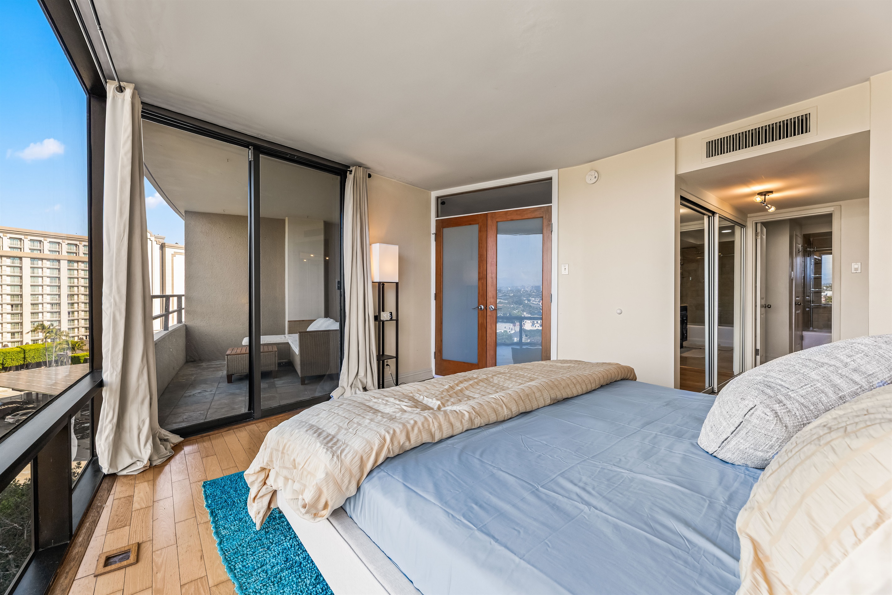 Comfortable king bed in master bedroom