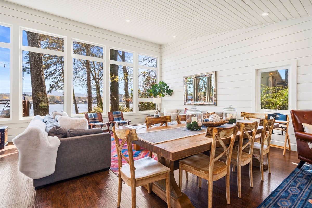 Gather around the dining table where there’s plenty of room for shared meals, game nights, and meaningful conversations.