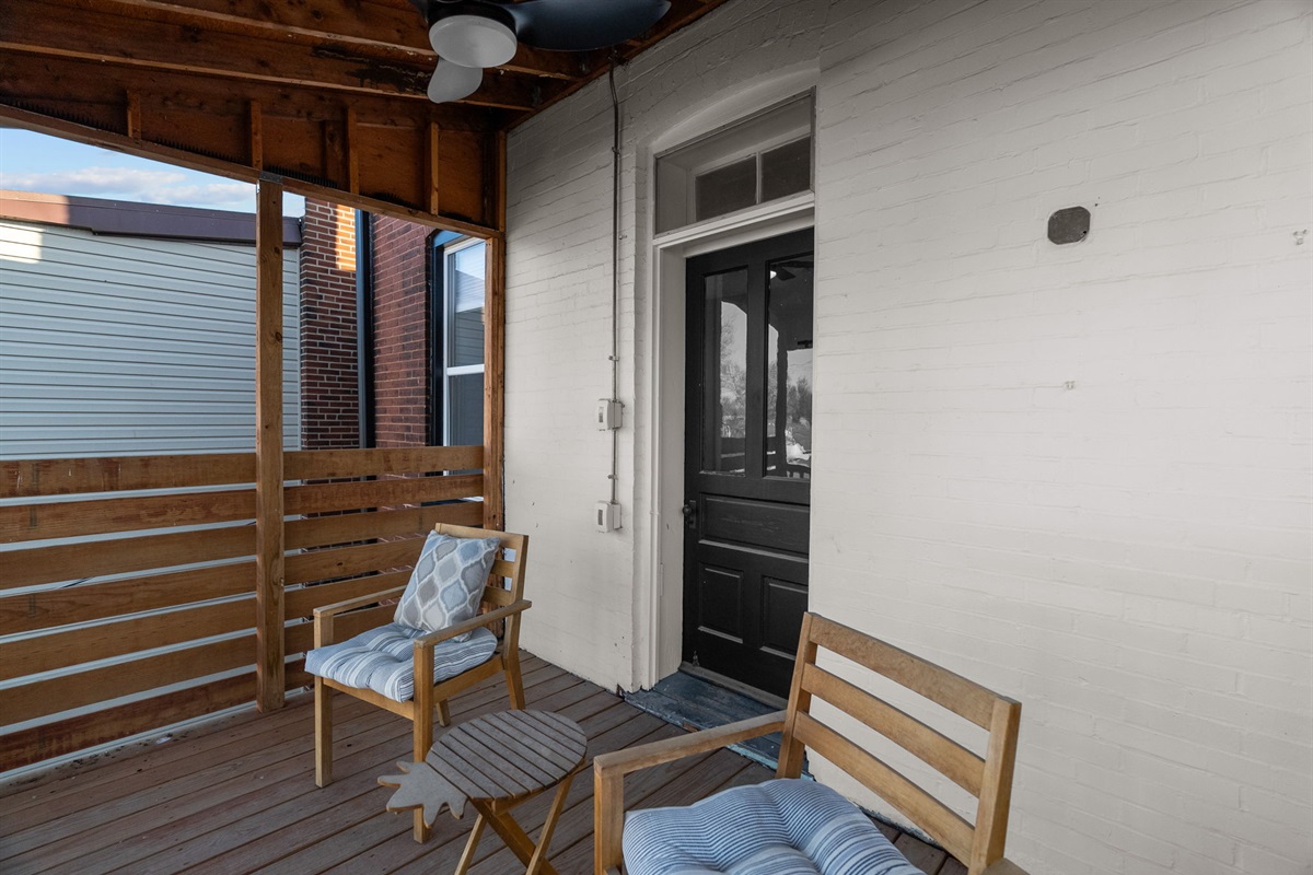 Sip you morning coffee from the balcony overlooking the back yard, right off the master suite.