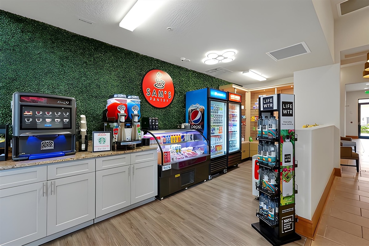 The pantry inside the clubhouse usually opens from 8AM until 10PM